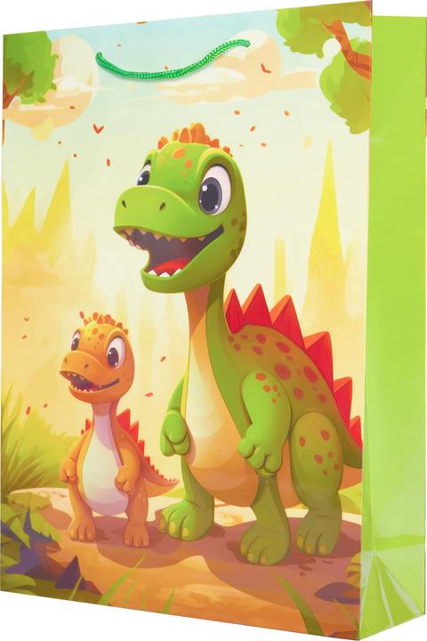 Produktbild Idena Geschenktasche Kinder Motiv Dino mehrfarbig 25x9x34cm