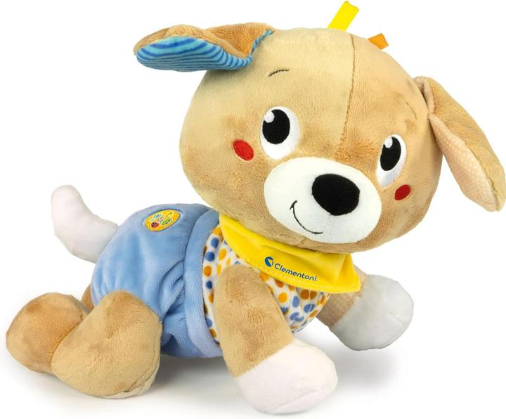 Clementoni Baby Dog Cat with Me - Interactive Italian Talking Plush Toy, Songs and Nursery Rhymes, C (14.50 cm)