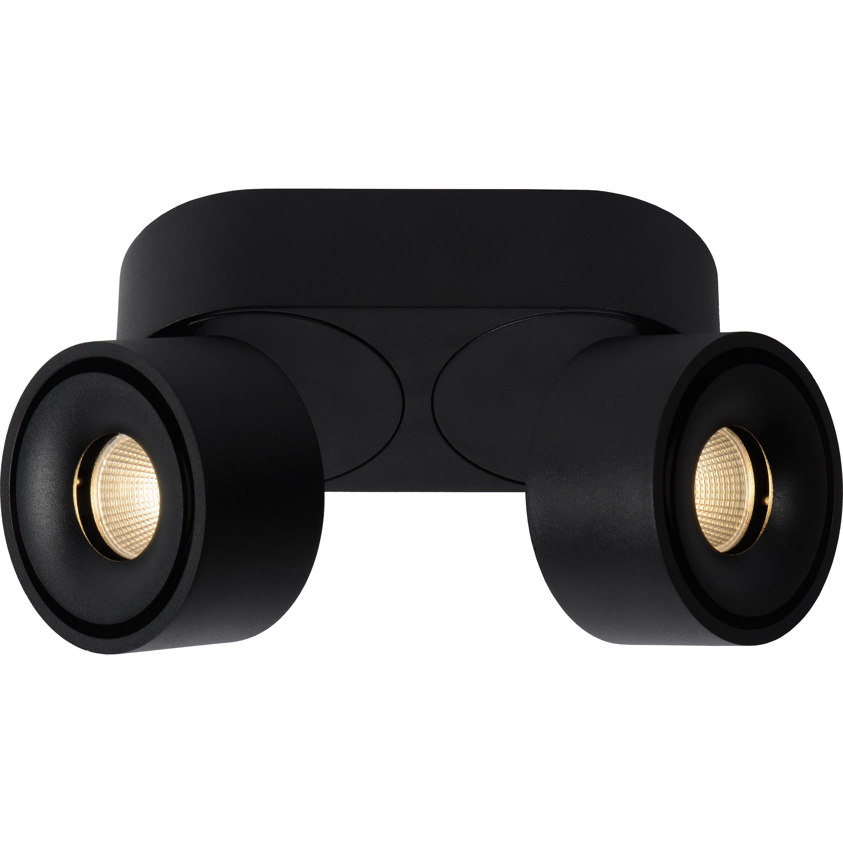 Lucide, Wandleuchte + Deckenleuchte, YUMIKO - Deckenstrahler - Ø 7,8 cm - LED Dim. - 2x8W 2700K - Schwarz 35911/16/30 (4...