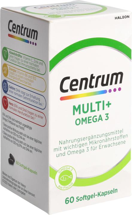 Actual product image Centrum Multi plus Omega 3 (60 pcs., Capsules, 373.64 ml)