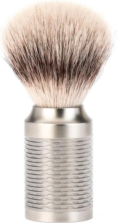 Mühle ROCCA, Rasierpinsel, Silvertip Fibre®, HANDARBEIT, Griff aus Edelstahl (Rasierpinsel)