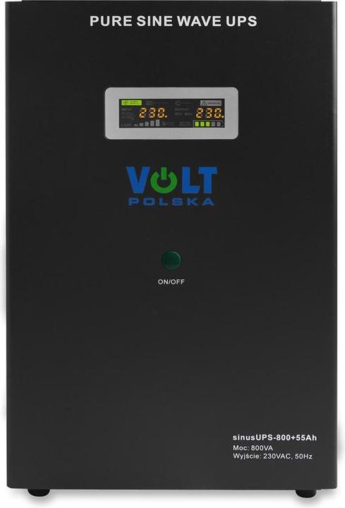Actual product image Volt Polska SINUS UPS 500 + BATTERY 55AH (500/800W) EMERGENCY POWER SUPPLY (500 VA, 500 W)