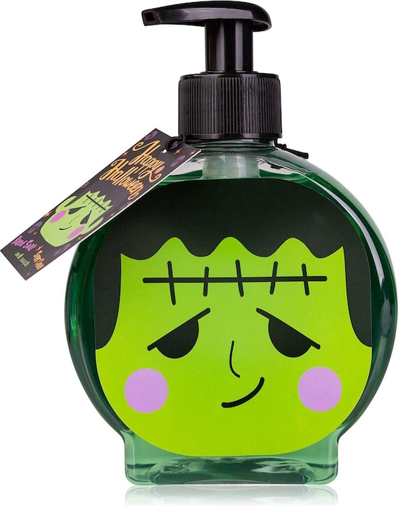 Actual product image Accentra Hand soap HAPPY HALLOWEEN in pump dispenser, Motif: Monster, 350ml, Scent: Sugar Candy, Colour: (Liquid soap, 350 ml)