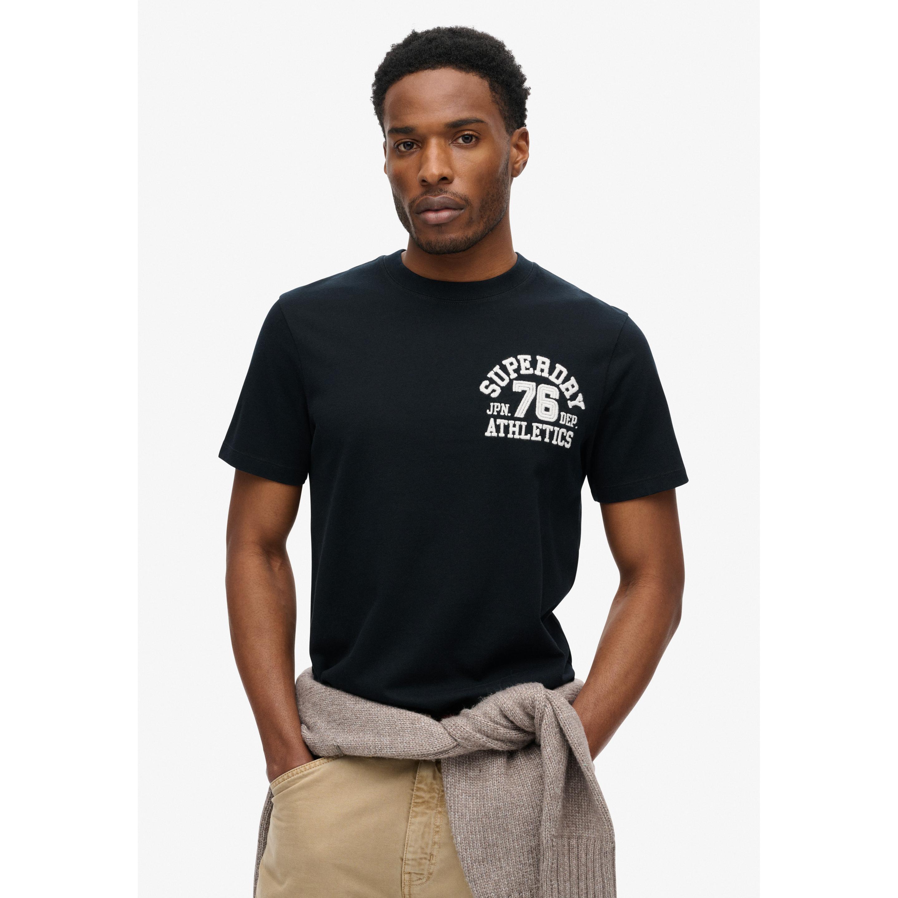 Thumbnail - Superdry, Herren, Shirt, Embroider Superstate Logo Tee, Schwarz, (XL)