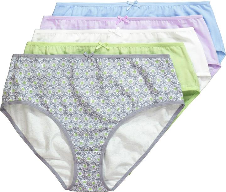 Produktbild Ulla Popken Midislips, 5er-Pack, Federn/helle Farben (60, 5er Pack)