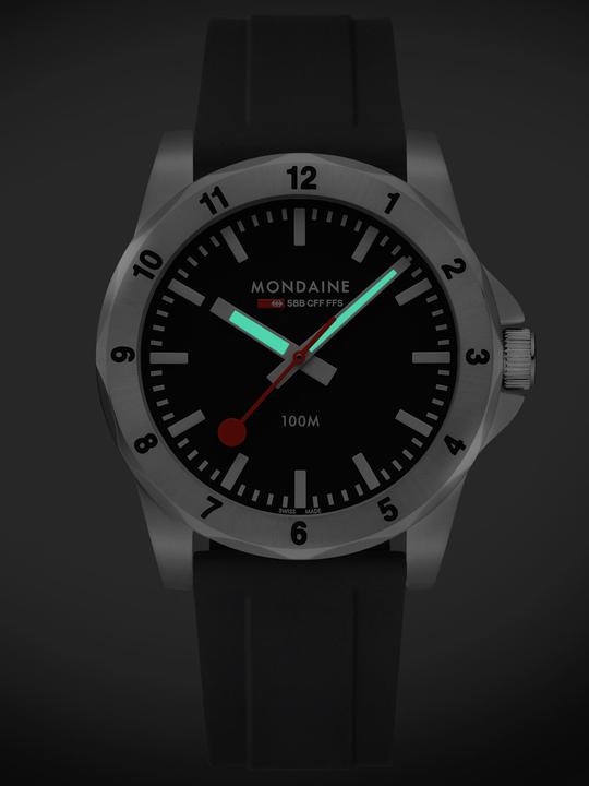 Immagine prodotto Mondaine MSN.42120.RB Numeri (Fatto in Svizzera, Orologio da polso analogico, 42 mm)
