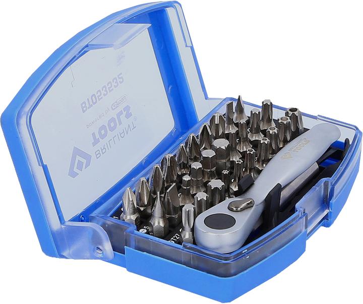 Actual product image KS Tools Bit set with bit reversible ratchet 32 pieces