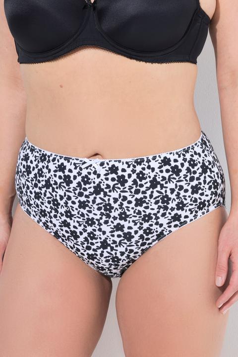 Image du produit Ulla Popken Culottes midi, lot de 5, fleurs/unies (54)