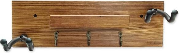 keepdrum Gitarren-Wandhalterung Ebony für 2 Gitarren und Zubehör (E-Gitarre, Bass)