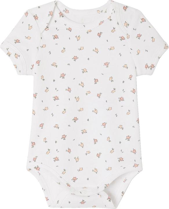 Immagine prodotto Vertbaudet Bio-Kollektion: 5er-Pack Baby Bodys mit kurzen Ärmeln, Hase & Blumen (62)