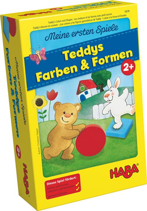 Actual product image Haba My first games Teddy's colors and shapes (German, Dutch, English, Spanish, French, Italian)