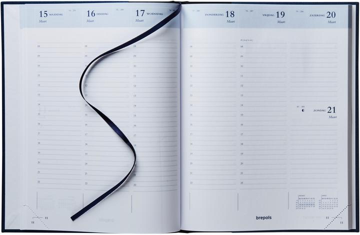 Produktbild Brepols Agenda Timing Lima 2022 137125606 blau 1W/2S, 17.1x22cm (17 x 22 cm, Niederländisch, Deutsch, Französisch, Englisch)