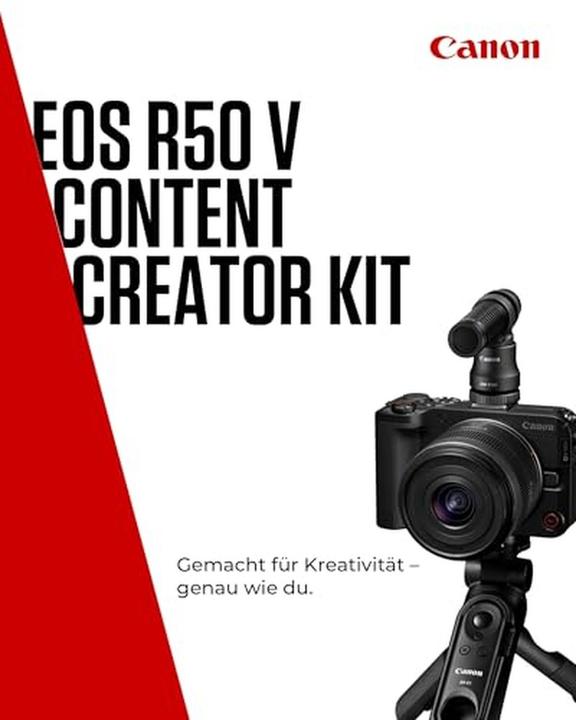 Actual product image Canon EOS R50 V + RF-S 14-30mm F4-6.3 IS STM PZ Creator Kit (14 - 30 mm, 24.20 Mpx, APS-C / DX)