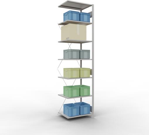 Actual product image Schulte Lagertechnik MULTIplus150 boltless bay system with cross brace