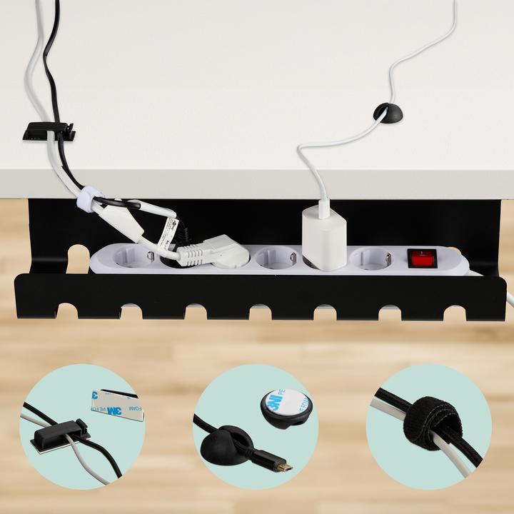 Produktbild Relaxdays Kabelkanal für Schreibtisch 2er Set (Kabelkanal, 10 cm)