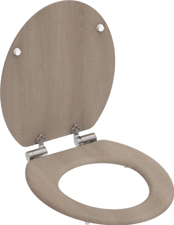 Actual product image Schütte WC seat wood MDF WC seat MODERN WOOD soft-close mechanism 80196-A wood look