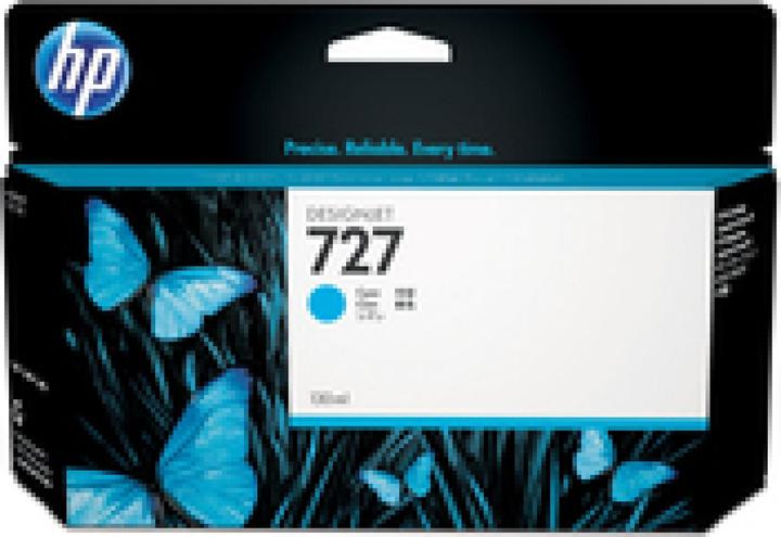 Produktbild HP 727 Cyan DesignJet ink cartridge, 130 ml, standard yield, ink-off base (C)