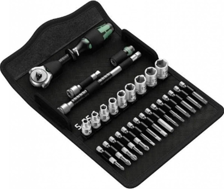 Productafbeelding Wera Dopsleutelset metrisch 1/ (6 mm, 12 mm, 10 mm, 7 mm, 11 mm, 5 mm, 8 mm, 9 mm, 13 mm)