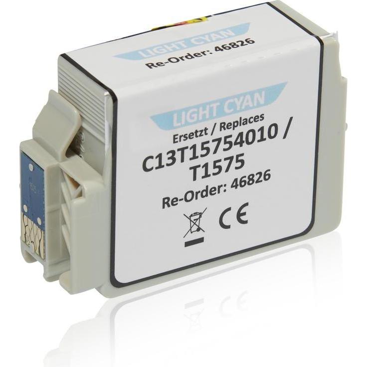 Thumbnail - Inkadoo, Druckerpatrone, Druckerpatronen kompatibel zu Epson C13T15754010 / T1575 Tintenpatrone, light cyan Photocyan (P...