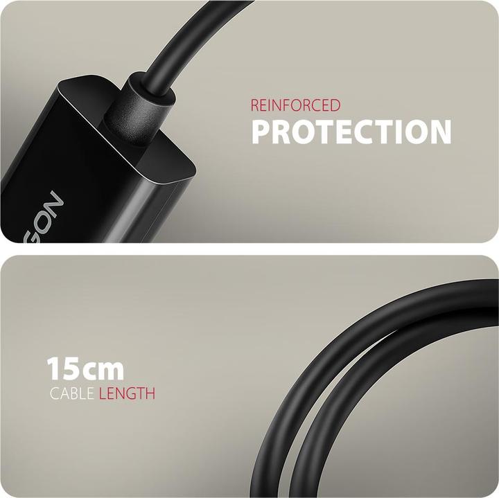 Actual product image Axagon RVD-HI20N DP > HDMI adapter, 4K/60Hz (HDMI, 15 cm)