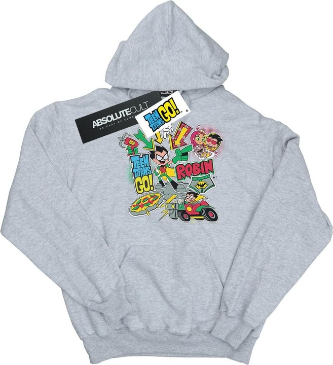 Immagine prodotto Teen Titans Go Robin Montage Felpa con Cappuccio Uomo (5XL)