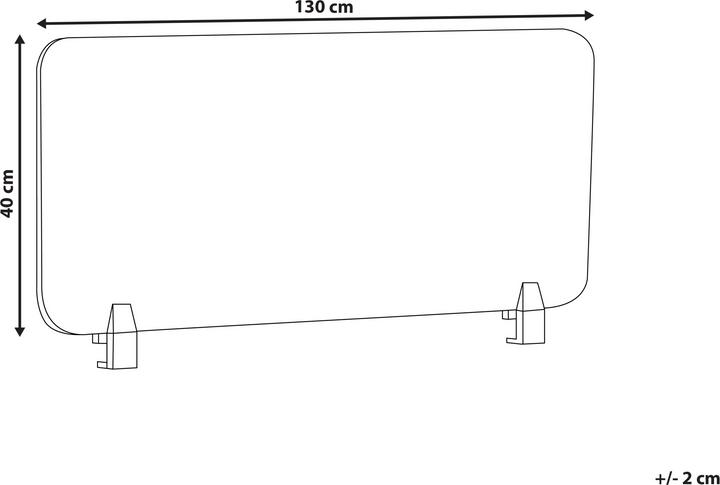 Produktbild Beliani Schreibtischtrennwand beige 130 x 40 cm WALLY