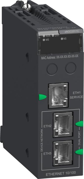 Produktbild Schneider Electric Modicon M580 FactoryCast-Modul, Switch, EtherNet/IP, Modbus TCP, EA-Scanner, Schutzlackierung BMENOC