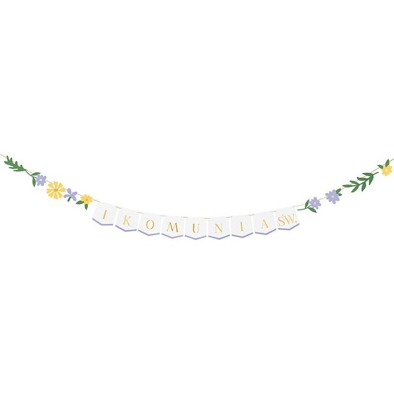 Partydeco Banner I Komunia Św., misto, 300x13 cm (1 pkt / 1 pz.) (1 pz.)