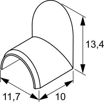Image du produit L&S Couvrecle de trou pour passe-câbles 10x5 mm (Trou de câble, 1 cm)