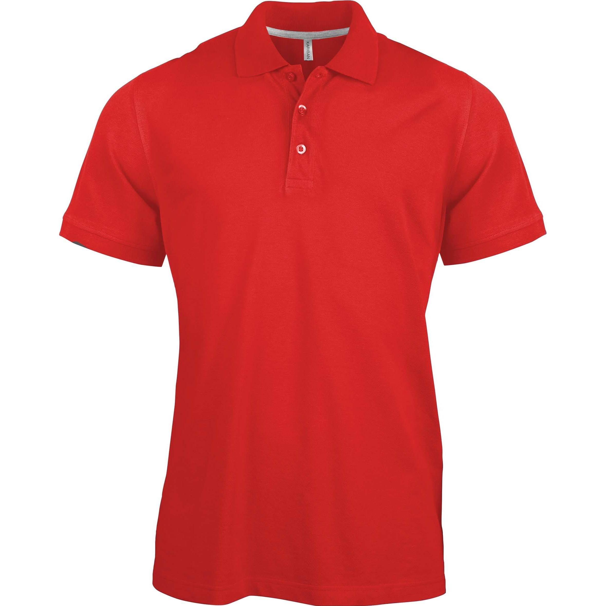 Thumbnail - Kariban, Herren, Shirt, Kurzärmeliges Polo-Shirt, Rot, (M)