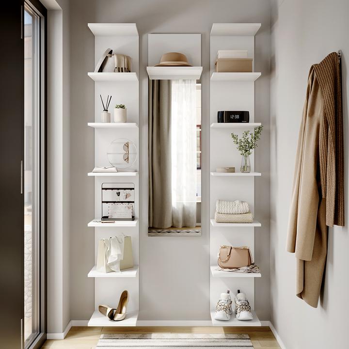 Produktbild Vicco Schuhregal Paolo, Weiss, 30 x 190 cm (30 x 28 x 190 cm)