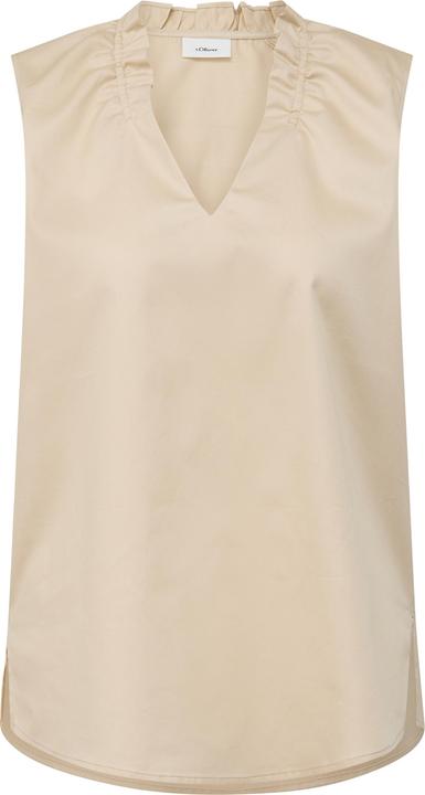 Produktbild s.Oliver Bluse Ärmellose Bluse mit gerüschtem Kragen (40)