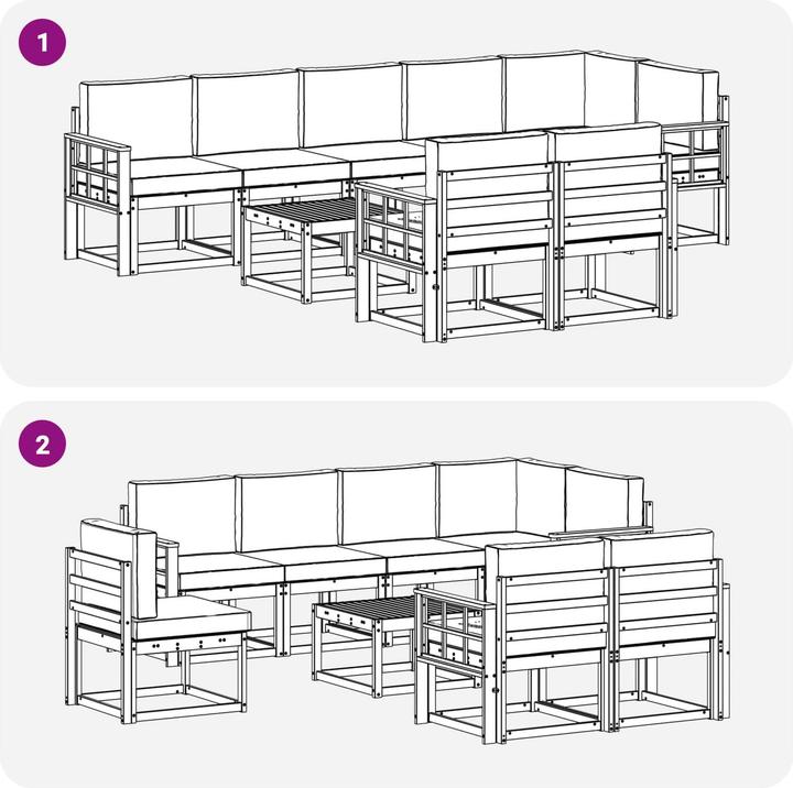 Produktbild vidaXL Outdoor-Sofa