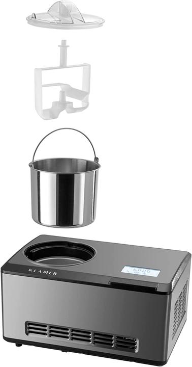 Produktbild KLAMER 2-in-1 Eismaschine & Joghurtbereiter 2 L, 180 W