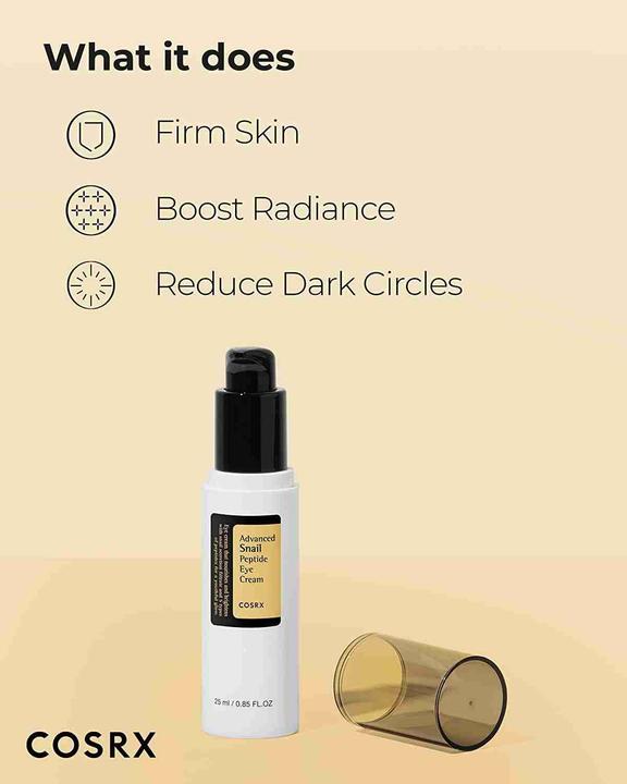 Image du produit Cosrx Crème pour les yeux Advanced Snail Peptide (Crème pour les yeux, 25 ml, Jour + nuit)