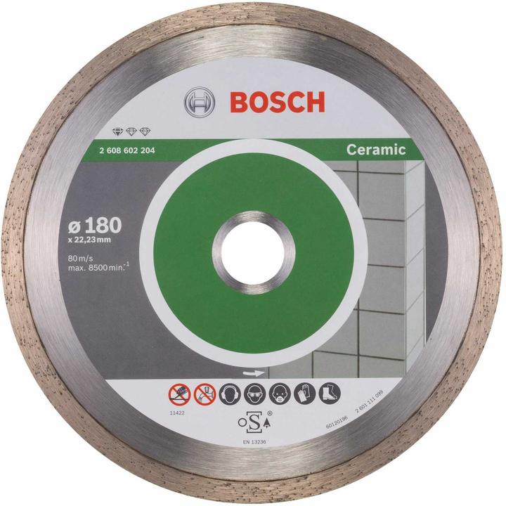 Produktbild Bosch Professional Zubehör Diamanttrennscheibe Standard for Ceramic, 180 x 22,23 x 1,6 x 7 mm, 1er-Pack