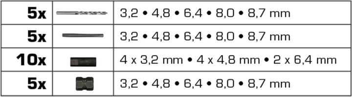 Actual product image Brilliant Tools Screw extractor / drill and guide kit, 25 pcs