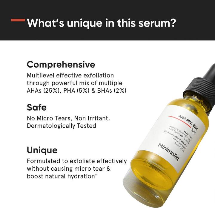 Produktbild Minimalist AHA PHA BHA 32% Face Peel (Reinigungspeeling, 30 ml)