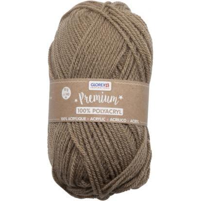 Glorex Premium 100% Acryl, 50g, Garn + Wolle, Braun