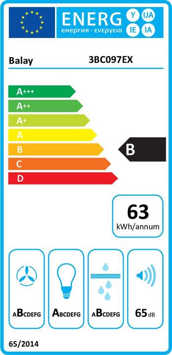 Energie-Label Balay 3BC097EX (Wandhaube)