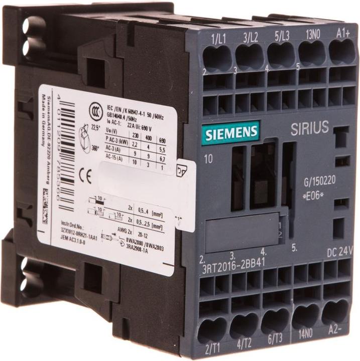 Image du produit Siemens Contacteur 4kW 24Vdc taille 00