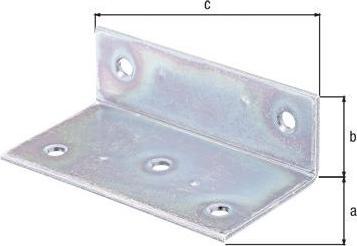 Actual product image Alberts Wide angle bracket 40 x 25 x 75 mm, galvanised yellow (Wide angle, 1 pcs.)