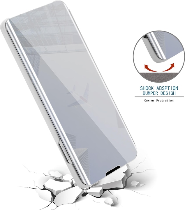 Actual product image Cadorabo Book Smart View Mirror Cover (Apple iPhone 12, Realme 12 Pro+)