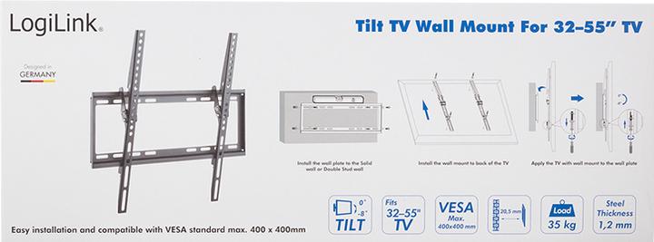 Produktbild LogiLink TV Wandhalterung (Wand, 55", 35 kg)