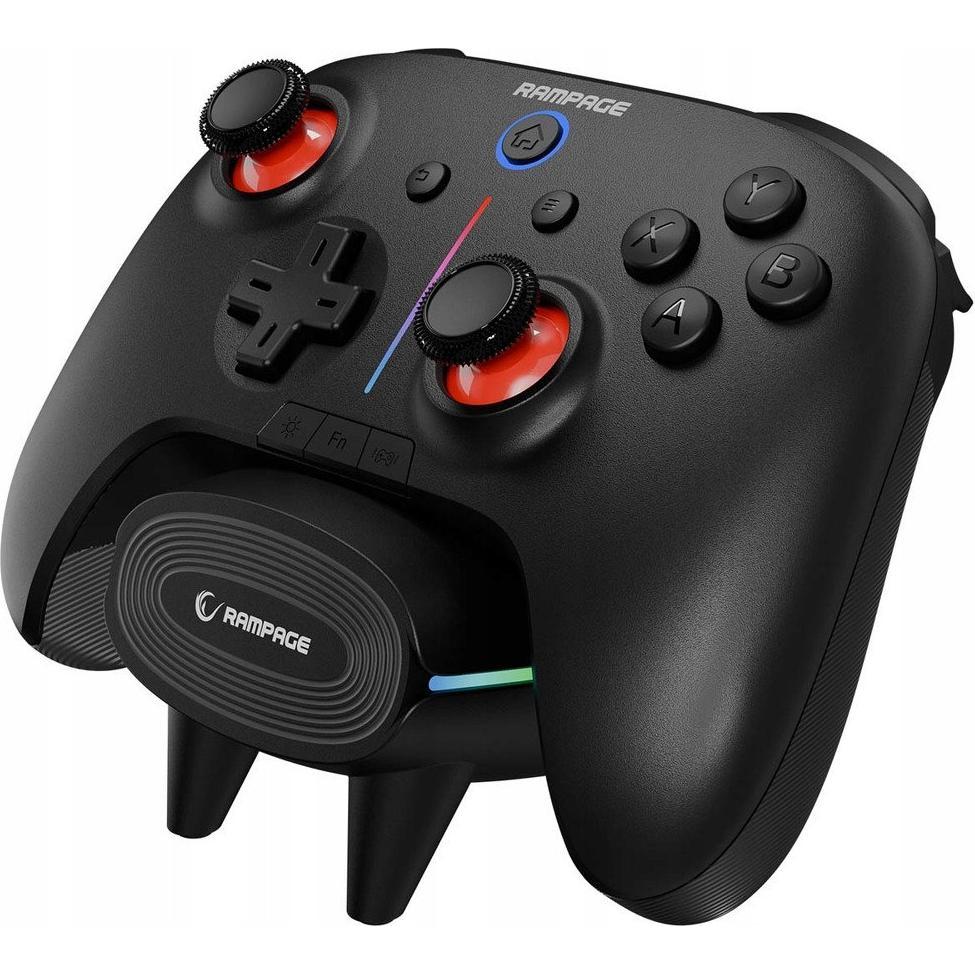 Rampage Pad Hydra Pro czarny ze stacją ładującą (HYDRAPRO-BLACK) (PC), Controller gaming, Nero