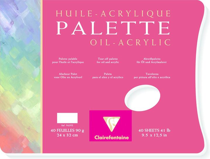 Produktbild Clairefontaine Abreisspalette Öl & Acryl (Weiss)