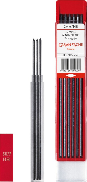 Actual product image Caran d'Ache Technograph refills (Refill, Grey, 2 mm)