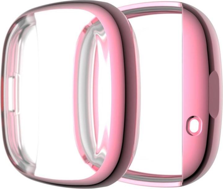 Cover-Discount Fitbit Versa 3 / Sense - Rubber Protection Case pink