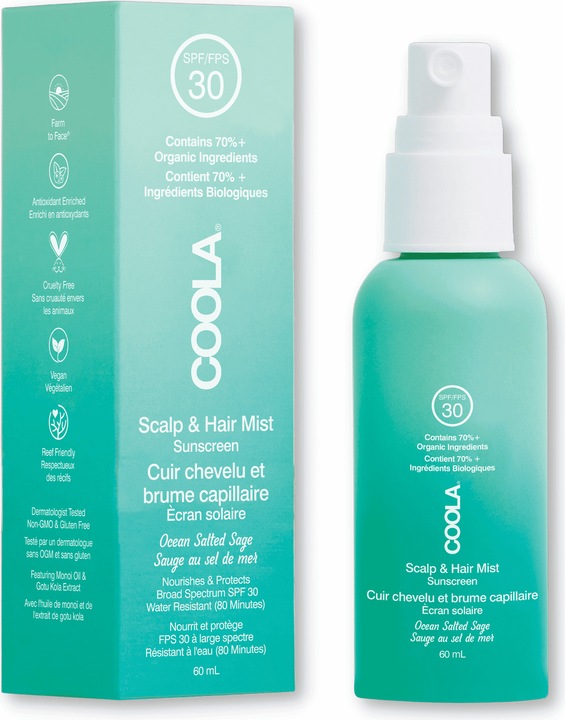 Coola Suncare Hoofdhuid en haarnevel (Zonnebrandspray, SPF 30, 60 ml, 60 g)