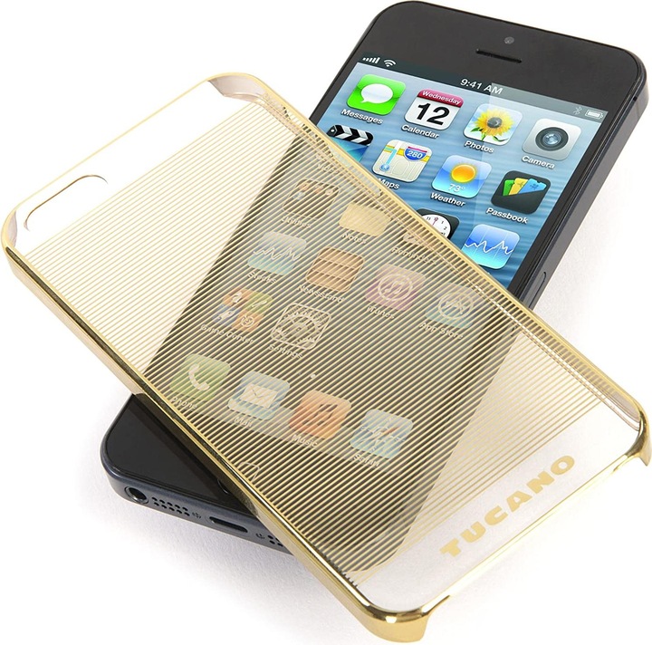Produktbild Tucano Snap Case Plissè für iPhone 5/5S/SE Gold (Apple iPhone 5s, Apple iPhone 5)